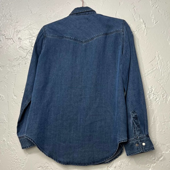 Rails Remi Dark Vintage Wash Western Denim Button Down Size S - Picture 3 of 9